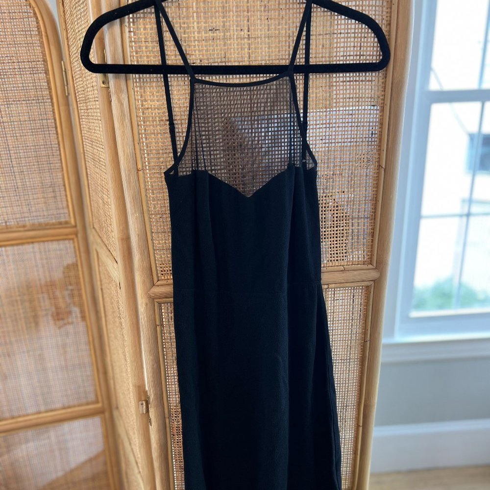 Reformation Black Midi Dress